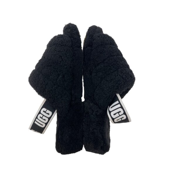 Ugg Womens Black Fluff Yeah Slide Slippers Size 8 - Picture 10 of 12